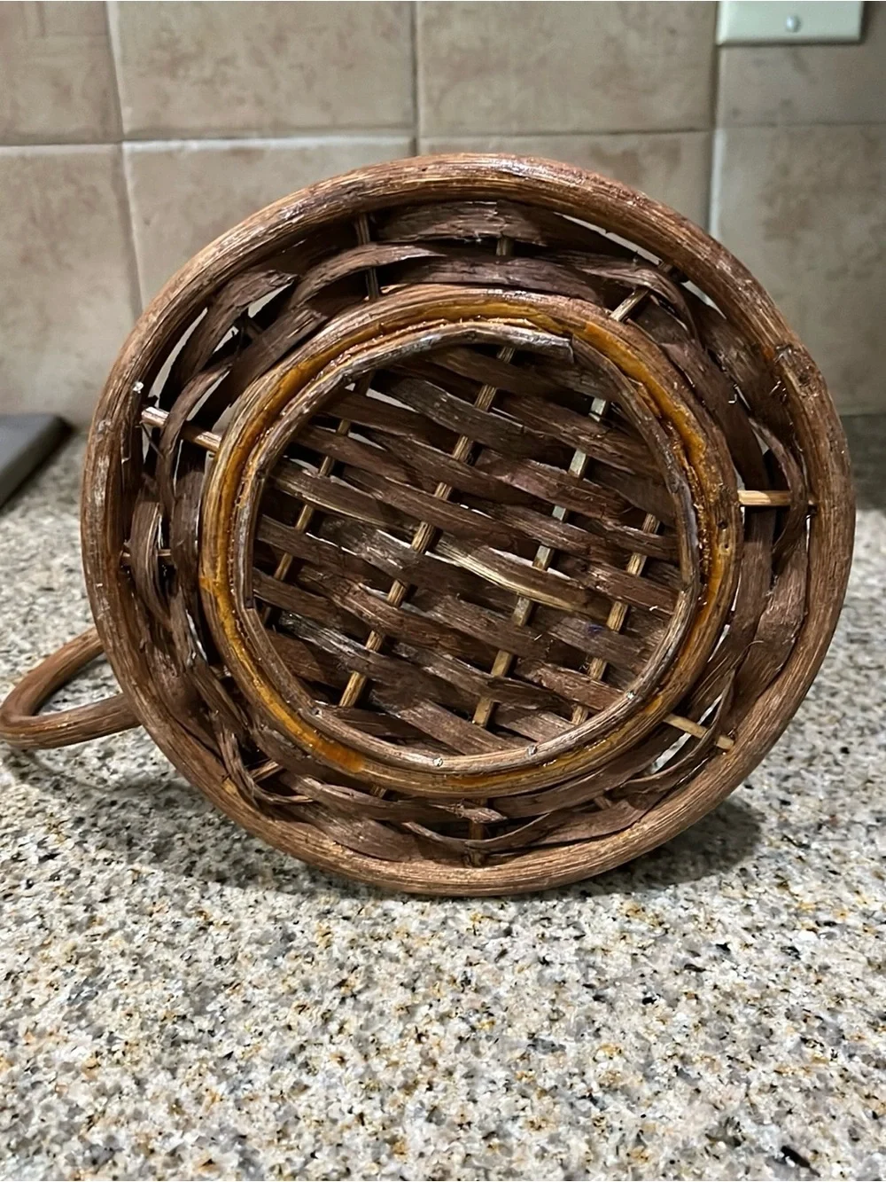 Coffee Cup Wicker Basket